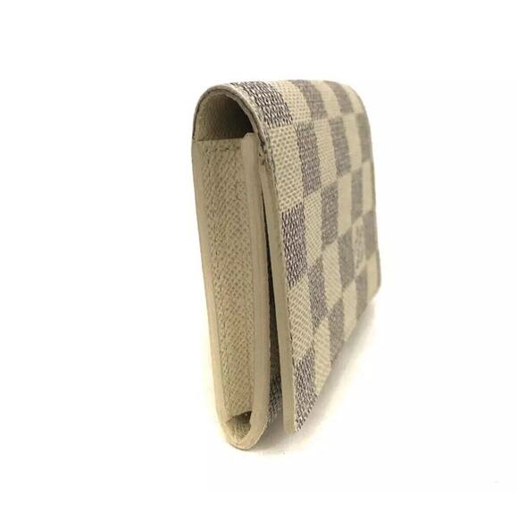 Louis Vuitton Damier Azur Enveloppe Cartes De Visite Card Case White/4AF1056 - Picture 2 of 8